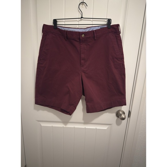 Polo Ralph Lauren Other - Polo Ralph Lauren Men's Burgundy Bedford Chino Flat Front Shorts Size 38